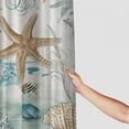 thumbnail image 3 of Orinice  Under The Sea Shower Curtain Themed Starfish and Seashells Decors for Bathroom Costal Vintage White or Ivory Background Waterproof Accessories Grey Couch and Seahorse  60x72, 3 of 7