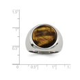 thumbnail image 4 of Bague Œil de Tigre pour Hommes en Acier Inoxydable, 4 of 4