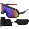 thumbnail image 3 of Gafas para deportes al aire libre, gafas de ciclismo a prueba de viento, gafas de sol para bicicleta para mujeres y hombres (lente verde con marco rojo negro) YUNYI BRAND  Deportes, 3 of 8