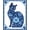 Blue, Pattern 1, variant on ODIKA 2'x3' Machine Washable Non-Slip Area Rug, Modern Cat Form Accent Showcasing Stylized Porcelain Art and Latticework High Traffic Rug, Blue, 100824