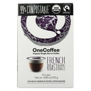 Onecoffee Coffee, French Roast Organic Single Serve Coffee Pods, 12 Ct, Pack of 6