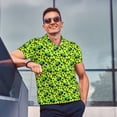 thumbnail image 4 of Fotbe Frogs Pattern Men’s Golf Polo Shirt – Breathable Performance Golf Shirt with Button-Down Collar-XX-Large, 4 of 6