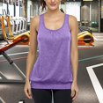 thumbnail image 5 of L Camiseta sin mangas de yoga con espalda cruzada y cuello redondo sin mangas para mujer, 5 of 5