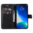 thumbnail image 2 of Nalacover Wallet Case for iPhone 14 Pro, Card Slots Holder Magnetic Clasp Premium Luxury PU Leather Flip Folio Cover with Kickstand Wrist Strap Soft Silicone Shockproof Case,Black, 2 of 8