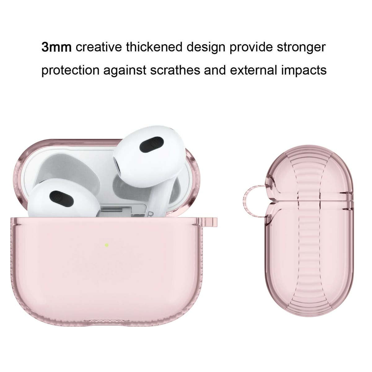 WEISHIJIE Case for AirPods 3, Genuine Leather AirPods Case with Argyle  Pattern & Electroplating Metal Keychain & Gold Buckle (Pink) :  : Electronics & Photo