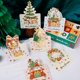 thumbnail image 4 of Tarjetas de felicitación navideñas de 10/1 piezas, dibujos animados de Papá Noel, muñeco de nieve, postal plegable, suministros de envoltura de regalo de cumpleaños y Año Nuevo, 4 of 4