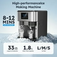 thumbnail image 2 of 3 in 1 Water Dispenser with Ice Maker, Bullet Ice, Crushed Ice, Water Cooler, 33Lbs/24H, 16 Ice Cube/6Min, Self-Cleaning, 4Lbs Ice Storage, Home, Kitchen, Party, 2 of 6