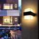 thumbnail image 4 of Aplique LED de pared para exterior, blanco cálido 3000K, IP65, acrílico, para jardines, patios y paredes exteriores. Dimensiones: 104 x 90 x 134 mm., 4 of 5