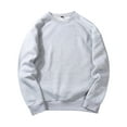 thumbnail image 3 of MELDVDIB Mens Sweatshirt Fashion Casual Color Block Loose Hoodless Sweatshirt Fall Winter Long Sleeve Sport Crewneck Pullover Tops Gray L, 3 of 3