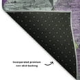 thumbnail image 5 of Addison Rugs Mayfield Premium Machine Washable Transitional Geometric Purple Rectangle Rug, 9' x 12', 5 of 7