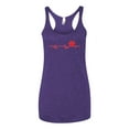 thumbnail image 3 of Dog Heartbeat | Paw Print EKG Lifeline | Veterinarian Vet Tech Dog Lover Tri-Blend Racerback Tank Top, Purple Rush, X-Large, 3 of 5