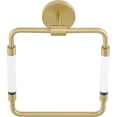 thumbnail image 1 of Verre Acrylic Square Towel Ring in Brushed Gold, 1 of 5