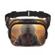 thumbnail image 1 of Fotbe Flower Meditating Rabbit Cangurera Cuadrada con Estampado de Doble Capa, Bolsa de Cintura Ajustable Mini para Hombres y Mujeres, 1 of 9