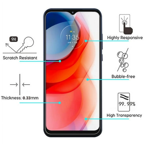 Screen Protector for Motorola Moto G Play 2021 Tempered Glass Screen Protector [9H Hardness] [Ultra-Clear] [Case Friendly] Premium Tempered Glass