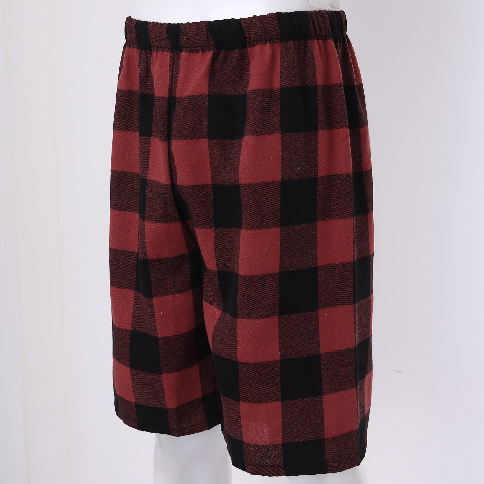 Aayomet Mens Shorts Mens Summer Fashion Simple Plaid Elastic Waist