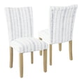 thumbnail image 1 of HomePop Traditional Fabric Parsons Dining Chair, Blue (Set of 2), 1 of 12