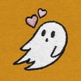 thumbnail image 2 of Dalix Heartly Ghost Embroidered Long Sleeve Lightweight Soft Cotton Shirt Womens in Mustard S Small, 2 of 5