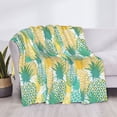 thumbnail image 3 of Fotbe Pineapples1 Manta de Franela con Estampado, Manta Ultrasuave para Cama, Sofá, Auto, Hipoalergénica y Antibolitas-80"x60", 3 of 6
