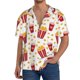 thumbnail image 1 of Fotbe Popcorn Camisa Estampada de Manga Corta para Hombre, Casual de Verano, Estilo Playero, Sin Arrugas-4X-Large, 1 of 5
