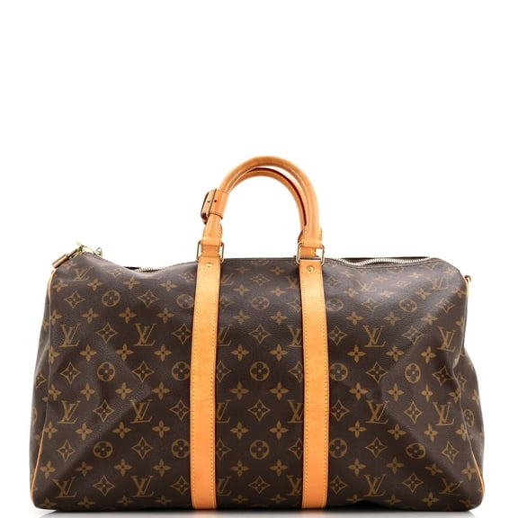 Pre-Owned Keepall Bandouliere Bag Monogram Canvas 45 By Rebag