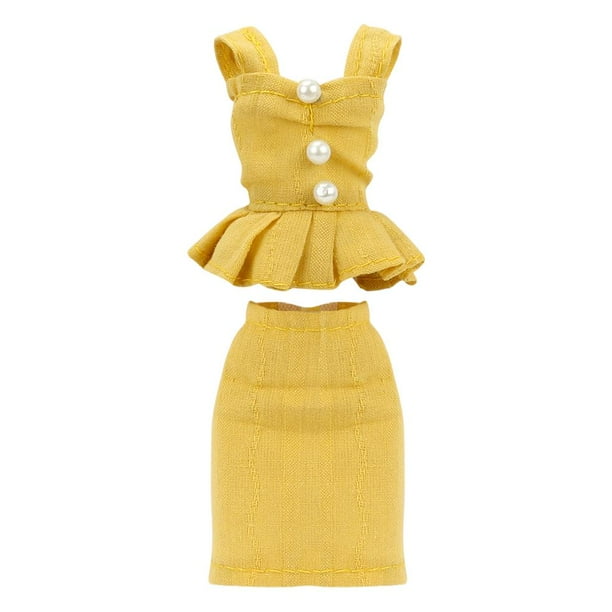 Precioso de Muñeca para Bebé, de Princesa, Accesorios para , Juguetes de Bricolaje 1: 6 para Niños Amarillo Sin Muñeca