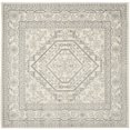 thumbnail image 1 of Safavieh Adirondack Collection ADR108B Ivory and Silver Oriental Vintage Square Area Rug (4' Square), 1 of 3