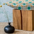 thumbnail image 3 of Teal Fluffy Throw Pillow Cushion Cover, Abstract Geometric Pattern Eastern Oriental Symmetric Design Print, Decorative Square Accent Pillow Case, 20" x 20", Mustard Teal and Grey, by Ambesonne, 3 of 5