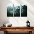 thumbnail image 2 of Elephant Stock Misty Fir Forest Wall Art - Horizontal Multi Panel Canvas - Living Room Wall Decor - Nature Multi Panel - Gray And Blue Decor - 23" x 14", 2 of 4