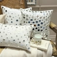 thumbnail image 6 of The HomeCentric White Lumbar Pillow Cover, Mirror Polka Dots Lumbar Pillow Cover, Pack of 2, 12"x16" (30x40 cm) Lumbar Pillow Cover, Rectangle Cotton Canvas Lumbar Pillow Cover, Polka Dot - Mirrors, 6 of 11