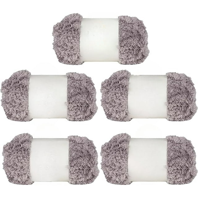 Fluffy Bulky Yarn – Super Soft Chunky Fuzzy Blanket Weight # 5 Yarn for Knitting Crocheting Crafting