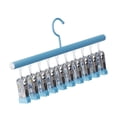 thumbnail image 4 of Organizador de ropa para balcón, tendedero con 10 pinzas, percha de acero inoxidable para calcetines, ropa interior, sombreros, toallas y corbatas., 4 of 8
