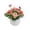 Khaki, variant on Small Artificial Rose Potted Plants Lifelike Faux Flower Arrangement in White Pot for Home Office Desktop and Shelf Decor 6.7 Inch Pink