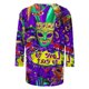 thumbnail image 4 of Xuyuer Carnival Style Print T-Shirt - Women's Fashion Loose Round Neck 3/4 Sleeve Top for Daily Wear, Festival Themed Outfits, Playful Seasonal Style & Streetwear Statement Piece, 4 of 5