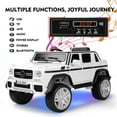 thumbnail image 4 of 12V Battery Licensed Mercedes-Benz Kids Ride on Car Electric Toy Truck w/Remote Control, 3 Speeds, LED Lights, Bluetooth, Music(White), 4 of 28