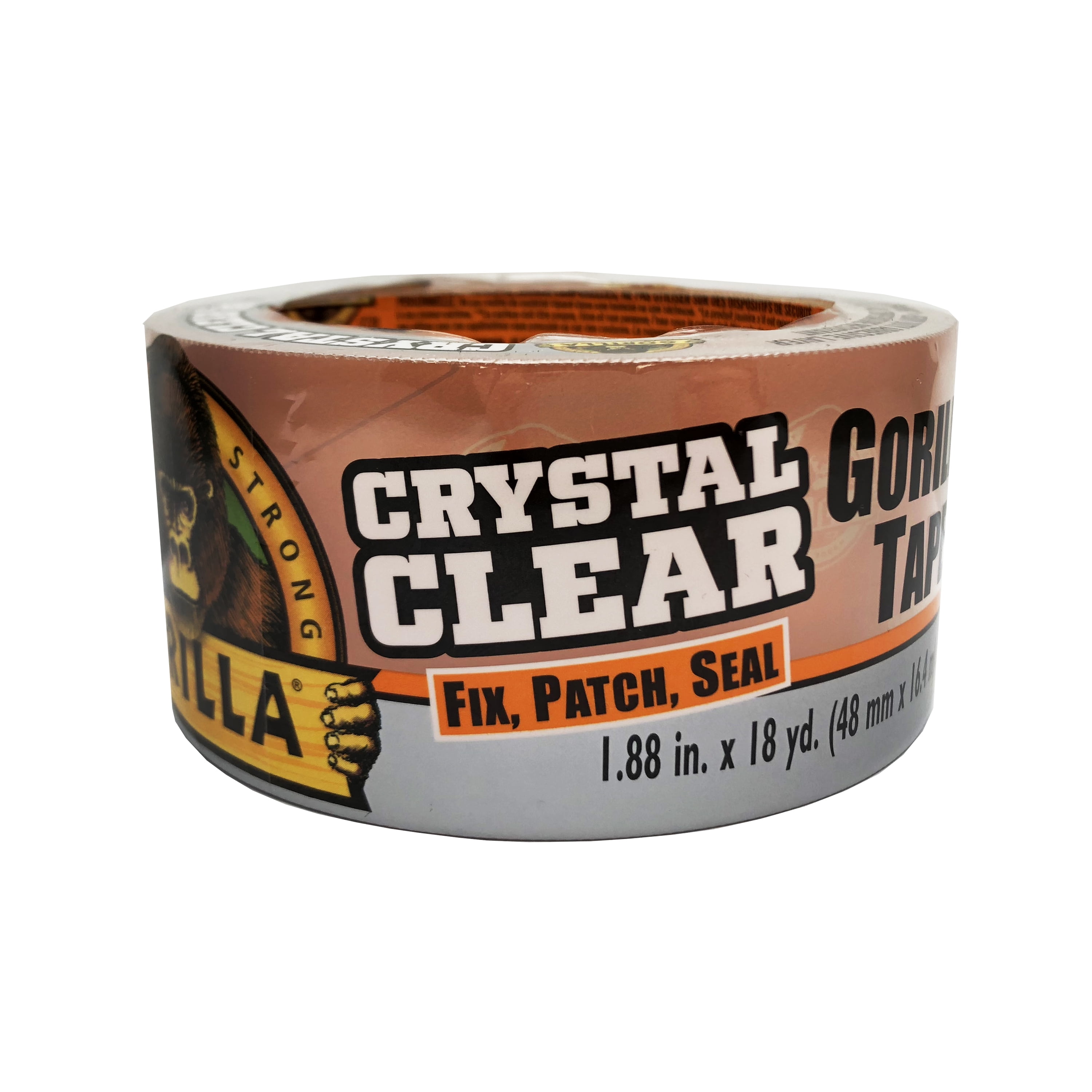 Clear, Pack of 1 - 6027002 Gorilla Crystal Clear Duct Tape 1.88” x 9 yd 