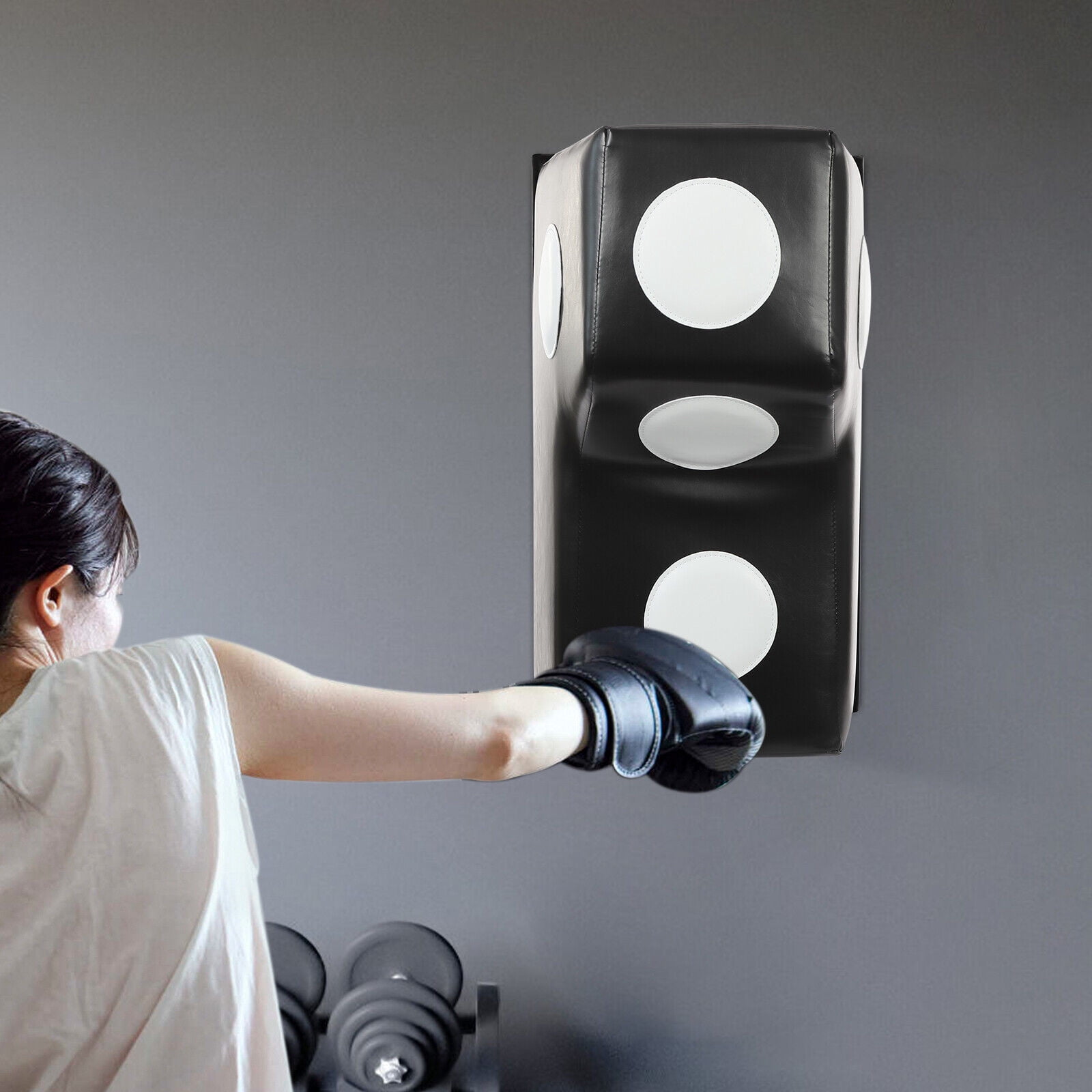 Wall Mount Punching Bag, Space-Saving Boxing Training Equipment for Hooks, Wall Mounted Uppercut Boxing Bag (15.7*11.8*27.5 in)