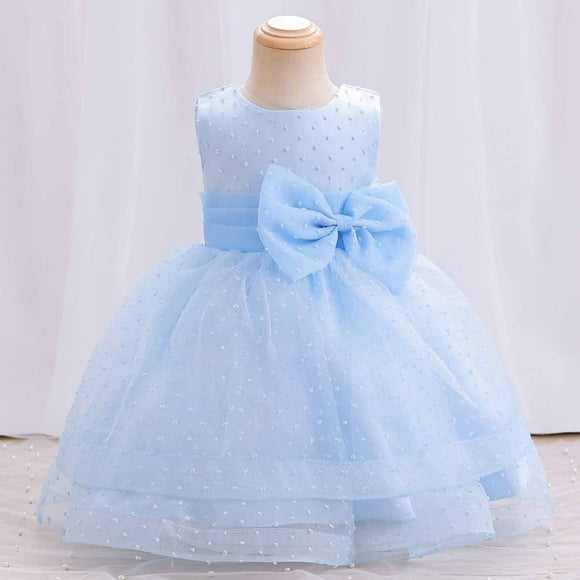 Liquidation d'Économies d'Hiver! PEZHADA Robes d'Invitée de Mariage d'Automne, Robe pour Tout-Petite Fille, Robe Sans Manches en Dentelle avec Nœud en Tulle pour Tout-Petites Filles, Robe en Gaze, Robe de Princesse