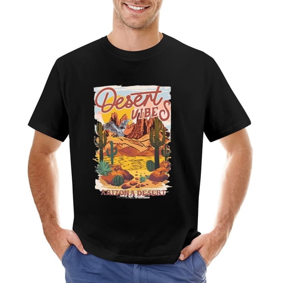 Retro Arizona Desert Landscape T-Shirt Vintage Southwest Men's Tee