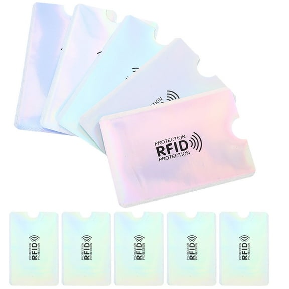 PAMINGONO Anti Scan Card Holder Card Sleeves Clear Design 10Pack