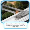 thumbnail image 3 of KAKOWELY 4pcs Window Stopper Window Lock Latch Concealed Window Restrictor Lock,3.35X"X1.97"X0.39", 3 of 5