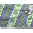 thumbnail image 1 of Soimoi Rayon Crepe Fabric Stripe & Mandala Decorative Print Sewing Fabric Yard 46 Inch Wide, 1 of 3