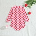 thumbnail image 4 of Fesfesfes 2-6 Years Girls' Printed Bikini Set Long Sleeved Cute Swimsuit Zipper Bathing Suits Children's Swimwear for Summer Sun Protection(Hot Pink#1,5 Years), 4 of 9