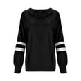 thumbnail image 4 of Sudadera de terciopelo con cremallera Gibobby patchwork para mujer Negro S, 4 of 5