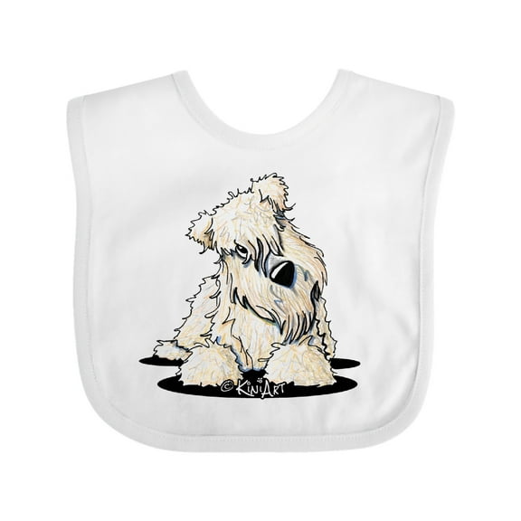 Inktastic Curious Wheaten Terrier Boys or Girls Baby Bib