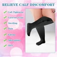 2 Pair Wide Plus Size Calf Compression Socks with Zipper for Overweight Women Men 15 to 25 MmHg
