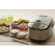 Zojirushi NS-TSC18XJ Micom Rice Cooker & Warmer with Steam Basket, 10 Cup (Uncooked), Stainless Brown