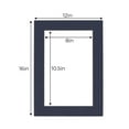 thumbnail image 3 of Navy Blue Acid Free 12x16 Picture Frame Mats with White Core Bevel Cut for 8.5x11 Pictures - Fits, 3 of 4