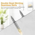 thumbnail image 3 of 400pcs Double Head Skirting Nails with 4 Tools - Invisible Seamless Baseboard Screws for Solid Wood Trim, Double-Sided Installation, 3 of 7