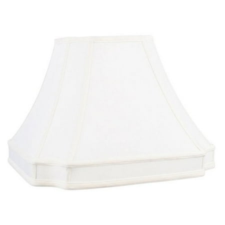 Livex S547 Round-cut Corner Shantung Silk Lamp Shade in White