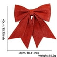 thumbnail image 1 of HLONK Lot de 1 Grands Nœuds de Noël Nœuds Rouges Fête Nœuds de Noël Rouges Décorations pour Couronne Nœuds en Velours Déco pour Cime d'Arbre de Noël Porte d'Entrée Extérieur (15.7 * 18.11 Pouces), 1 of 6